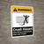 Warning: Crush Hazard Gate Closes Automatically ANSI - Portrait Wall Sign