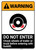 Warning: Do Not Enter Chock Wheels of Trailor or Truck Before Entering Forklift ANSI - Portrait Wall Sign