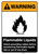Warning: Flammable Liquids Attach Grounding Cables Before Transferring ANSI - Portrait Wall Sign
