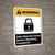 Warning: Gate Must Be Closed Before Operating Compactor ANSI - Portrait Wall Sign