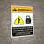 Warning: Hazardous Voltage Follow Lockout Procedures Spanish ANSI - Portrait Wall Sign