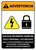 Warning: Hazardous Voltage Follow Lockout Procedures Spanish ANSI - Portrait Wall Sign