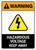 Warning: Hazardous Voltage - Keep Away with Pictogram ANSI - Portrait Wall Sign