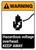 Warning: Hazardous Voltage Overhead - Keep Away ANSI - Portrait Wall Sign