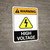 Warning: High Voltage ANSI - Portrait Wall Sign