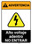 Warning: High Voltage Inside - Do Not Enter Spanish ANSI - Portrait Wall Sign