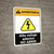 Warning: High Voltage Inside - Do Not Open Spanish ANSI - Portrait Wall Sign