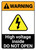 Warning: High Voltage Inside - Do Not Open ANSI - Portrait Wall Sign