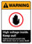 Warning: High Voltage Inside - Keep Out ANSI - Portrait Wall Sign
