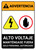 Warning: High Voltage - Keep Away Spanish - Portrait Wall Sign