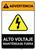 Warning: High Voltage - Keep Out Spanish ANSI - Portrait Wall Sign