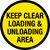 Keep Clear Loading Unloading Area Floor Sign