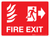 Fire Exit with pictograms - Wall Sign