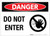 Danger: Do Not Enter - Stop Hand - Label