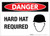 Danger: Hard Hat Required - Label
