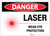 Danger: Laser Wear Eye Protection with Graphic - Label