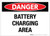 Danger: Battery Charging Area - Label