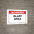 Danger - Blast Area - Wall Sign