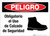 Danger: Foot Protection Required with Graphic (Spanish) - Label