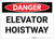 Danger: Elevator Hoistway Landscape - Label