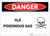 Danger: H2S Poisonous Gas (Hydrogen Sulfide) - Label