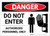 Danger: Do Not Enter - Authorized Personnel Only with Graphic - Label