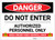 Danger: Do Not Enter - Authorized Personnel Only (Area Under Video Surveillance) - Label