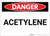 Danger: Acetylene - Label