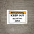 Warning - Keep Out - Blasting Area - Wall Sign