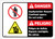 Danger: Bilingual Spanish Asphyxiation Hazard Confined Space ANSI - Label