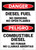 Danger: Bilingual Spanish Diesel Fuel No Smoking - Label