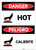 Danger: Bilingual Spanish Hot - Label