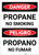 Danger: Bilingual Spanish Propane No Smoking - Label