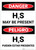 Danger: Bilingual Spanish Hydrogen Sulfide May Be Present - Label