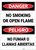 Danger: Bilingual Spanish No Smoking Open Flame - Label
