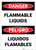 Danger: Bilingual Spanish Flammable Liquids - Label