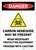 Danger: Carbon Monoxide May Be Present Wear PPE Portrait - Label