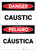 Danger: Caustic Bilingual Spanish - Label