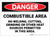 Danger: Combustible Area/No Welding, Cutting, Grinding - Label