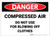 Danger: Compressed Air Do Not Use For Blowing Clothes - Label
