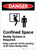 Danger: Confined Space Buddy System Is Required Portrait - Label