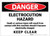 Danger: Electrocution Hazard/Keep Clear - Label
