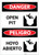 Danger: Open Pit (Bilingual Spanish) - Label