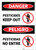 Danger: Pesticides Keep Out Bilingual Spanish Portrait - Label