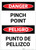 Danger: Pinch Point Bilingual Spanish - Label
