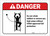 Danger: Do Not Climb Ladders Without Protection - Label