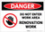 Danger: Do Not Enter Work Area/Renovation Work with Graphic - Label