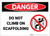 Danger: Do Not Climb On Scaffolding - Label