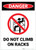 Danger: Do Not Climb On Racks Portrait - Label