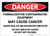 Danger: Formaldehyde Contaminated Equipment - Label